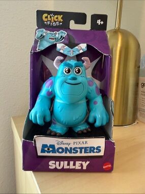 Disney Sulley Figure in Bright Blue with Purple Spots